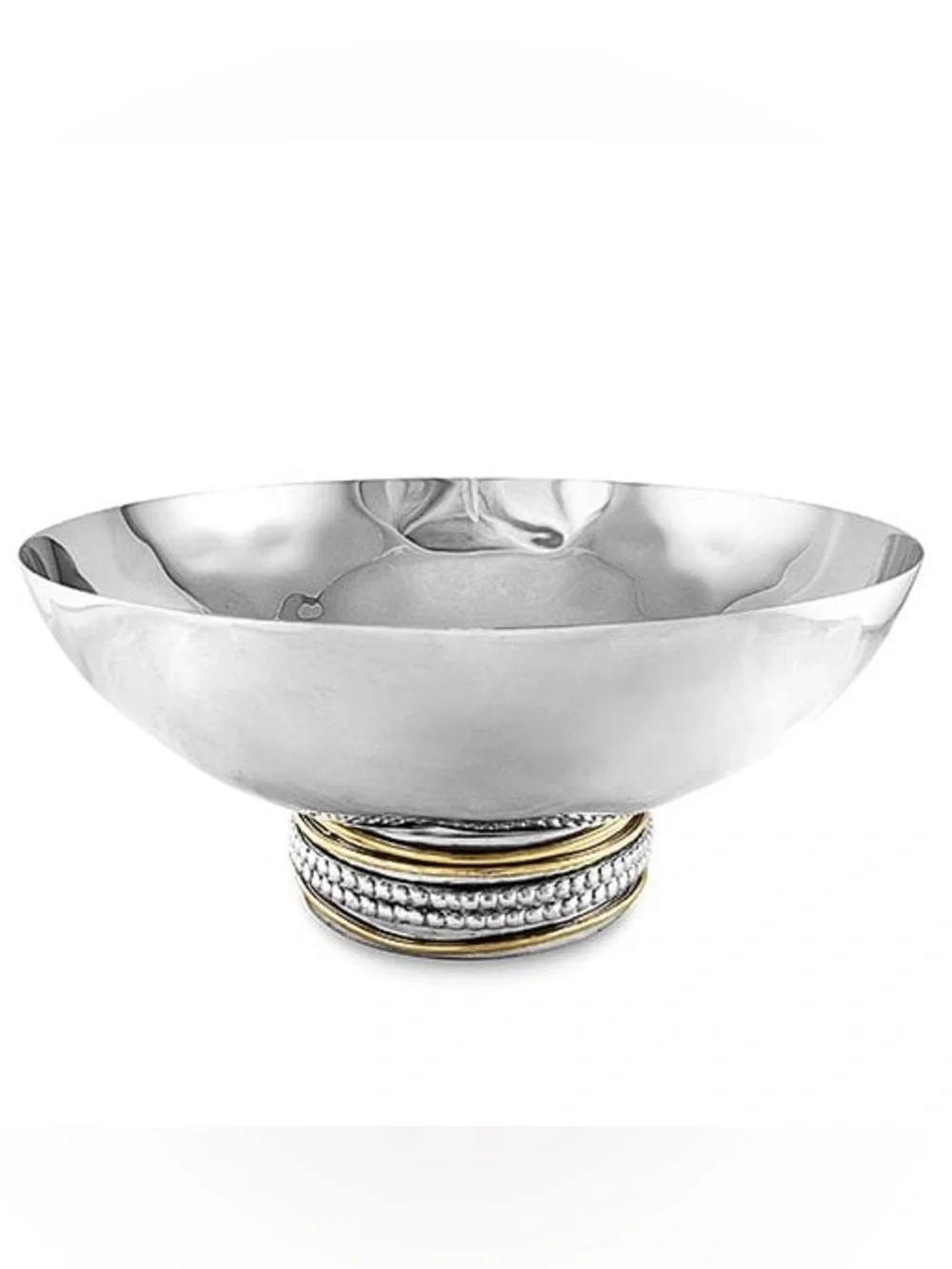Beatriz Ball  Silver and Gold Accent Pedestal Bowl - Decorative Home Accent